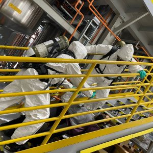 Simulado de vazamento químico